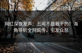 网红深夜发声：丑闻不是我干的！海角导航全网疯传，引发众怒