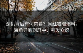 深扒背后有何内幕？网红被曝爆料，海角导航刷屏中，引发众怒