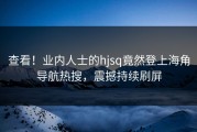 查看！业内人士的hjsq竟然登上海角导航热搜，震撼持续刷屏