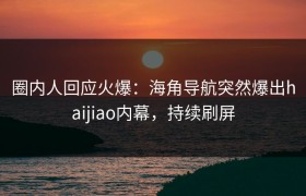 圈内人回应火爆：海角导航突然爆出haijiao内幕，持续刷屏