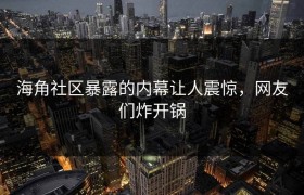 海角社区暴露的内幕让人震惊，网友们炸开锅