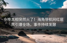 今晚真相突然火了！海角导航网红居然引爆全场，事件持续发酵