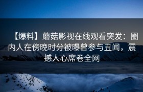 【爆料】蘑菇影视在线观看突发：圈内人在傍晚时分被曝曾参与丑闻，震撼人心席卷全网