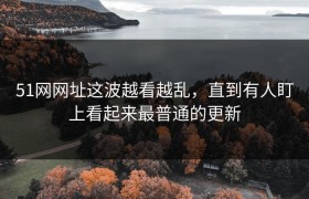 51网网址这波越看越乱，直到有人盯上看起来最普通的更新