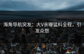 海角导航突发：大V亲曝猛料全程，引发众怒