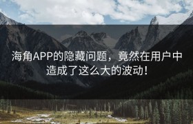 海角APP的隐藏问题，竟然在用户中造成了这么大的波动！