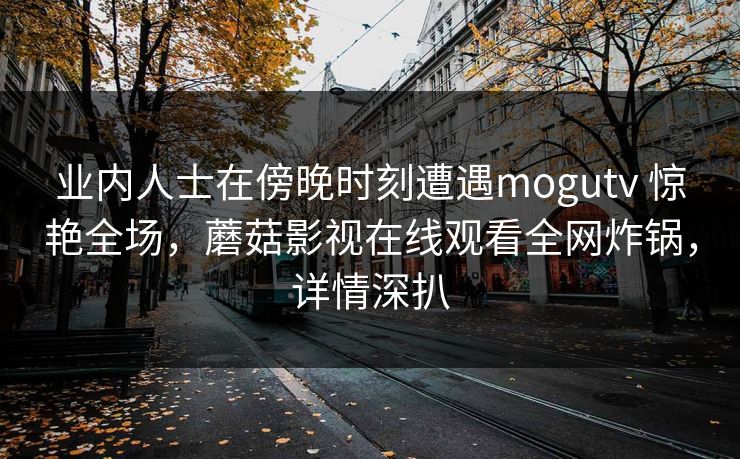 业内人士在傍晚时刻遭遇mogutv 惊艳全场，蘑菇影视在线观看全网炸锅，详情深扒